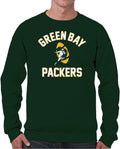 Packers Retro Gameday Crewneck Sweatshirt for Adults - Soft Fleece