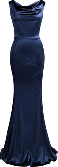 MUXXN Women's 30s Elegant Mermaid Sleeveless Evening Gown - Figure