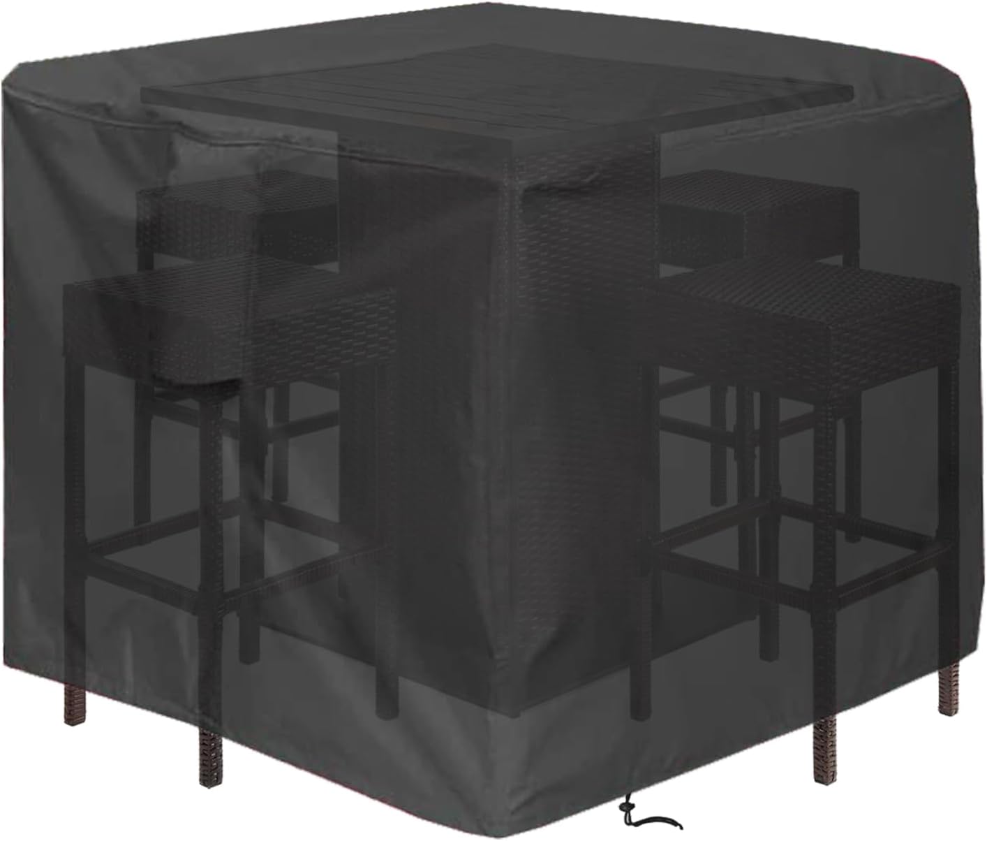 5 Piece Bar Height Patio Dining Set Covers for Outdoor Use