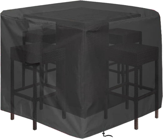 5 Piece Bar Height Patio Dining Set Covers for Outdoor Use