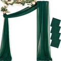 MLMC Emerald Green Wedding Arch Draping Fabric 4 Panels - Romantic