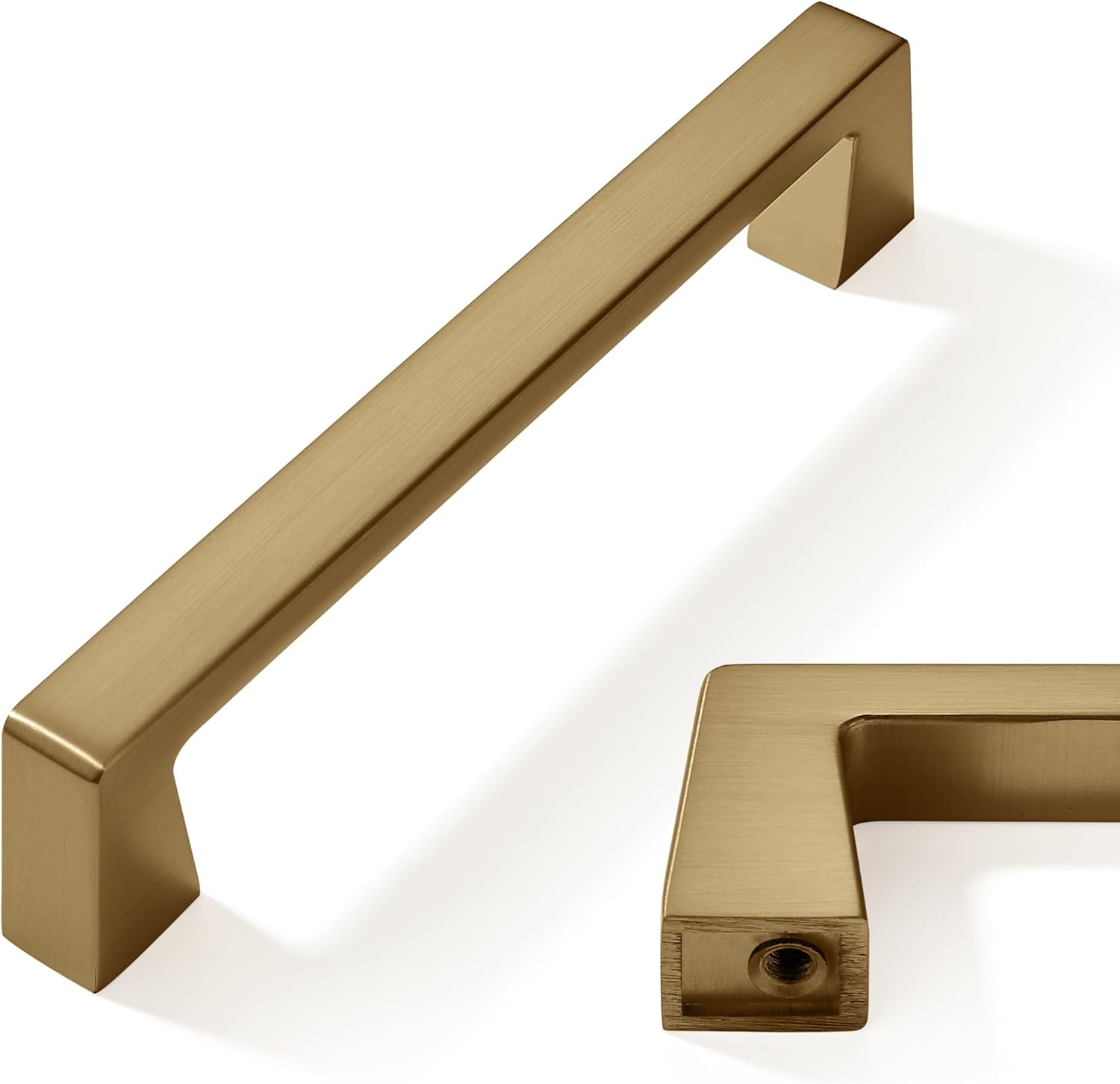 10 Pack 5 Inch Solid Champagne Bronze Cabinet Handles for Kitchen