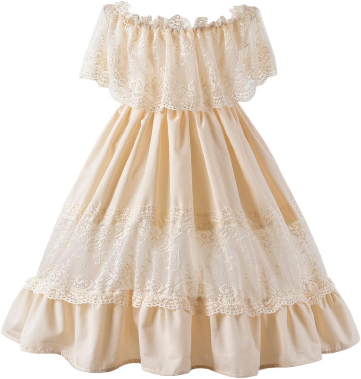 fioukiay Toddler Girl Wedding Princess Maxi Dress for All Occasions