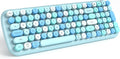 MOFII Wireless Bluetooth Keyboard with Retro Round Keycaps