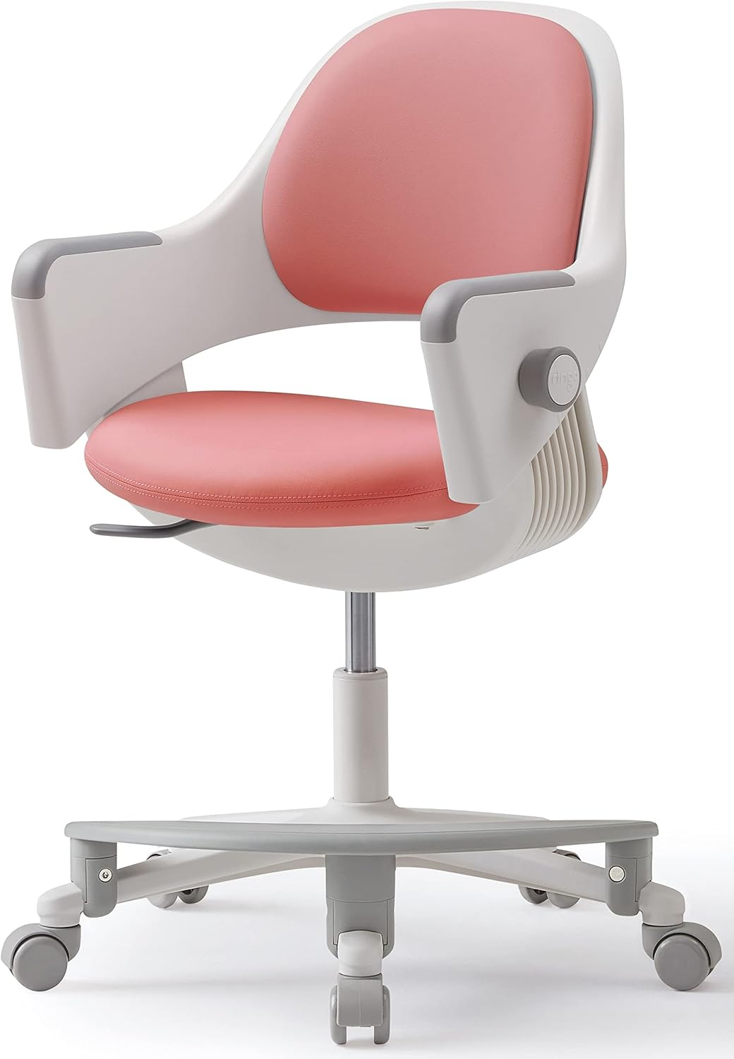 SIDIZ Ringo Ergonomic Kids Chair: 4-Step Growing, Footrest, Swivel, Rosy Pink