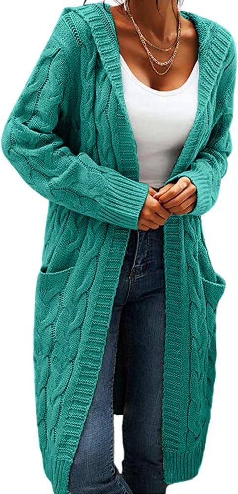Women Hooded Open Front Cardigan for Cozy Comfort and Style