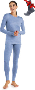 Merino Wool Base Layer Women Set - Mid & Heavyweight Thermal