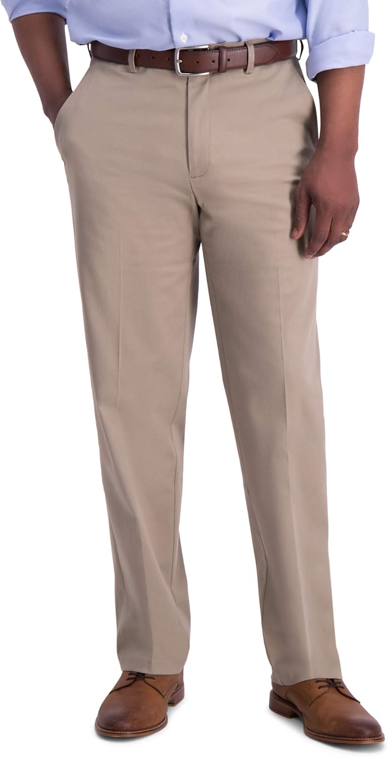 Haggar Men's Iron Free Premium Khaki Classic Fit Casual Pant