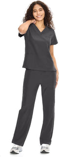 COZYFIT Scrubs for Women Set Medical Uniform - Slim V-Neck Fit Women's