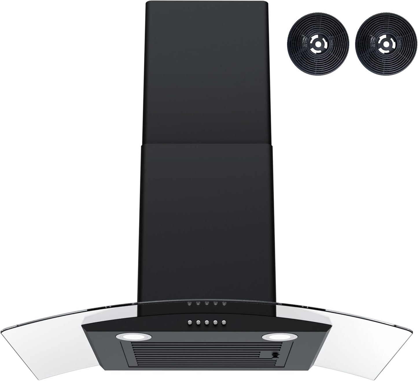 FIREGAS 30 inch Wall Mount Range Hood with 400 CFM Power