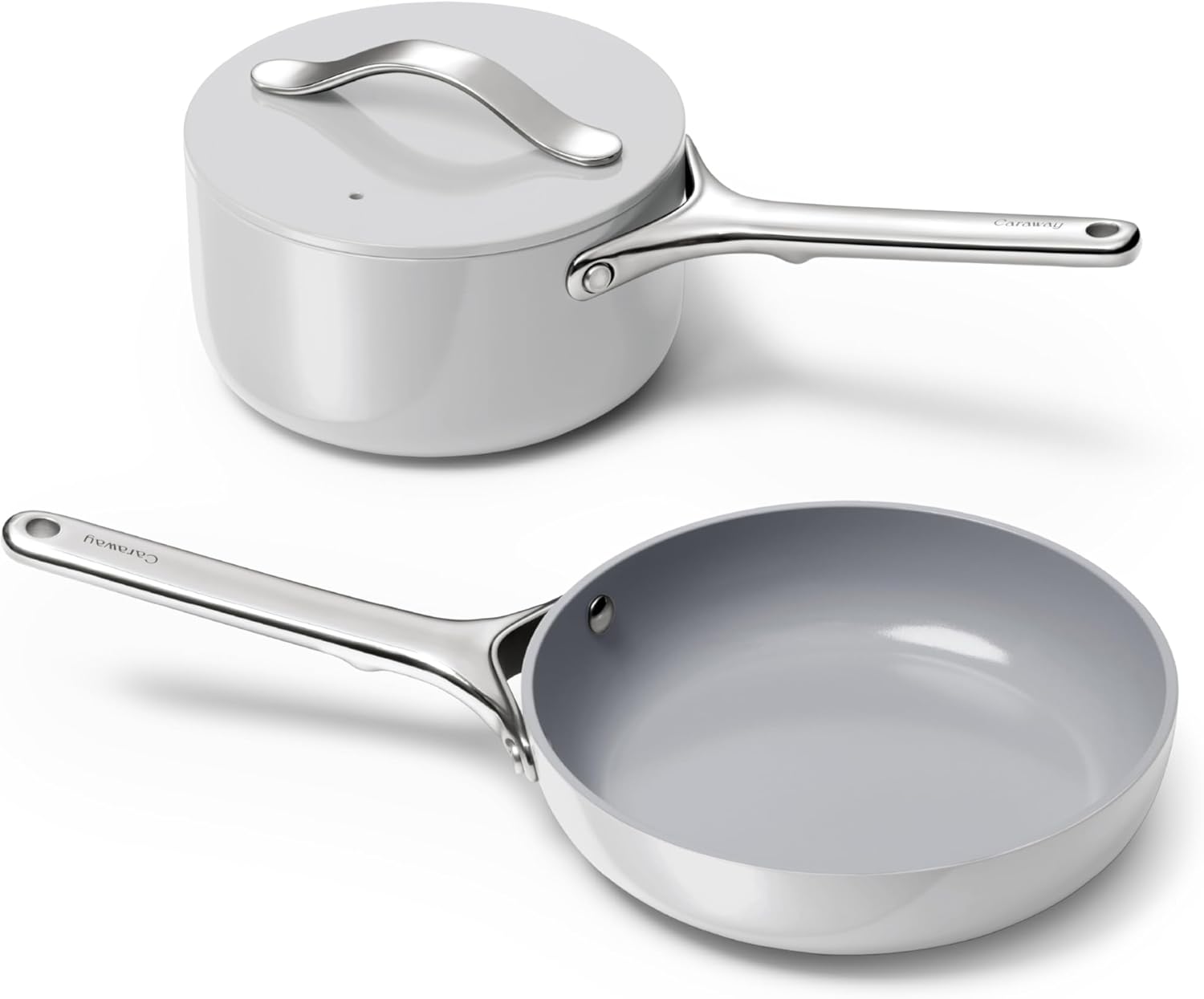Caraway Mini Cookware Set - Non-Stick Ceramic Fry Pan & Sauce Pan