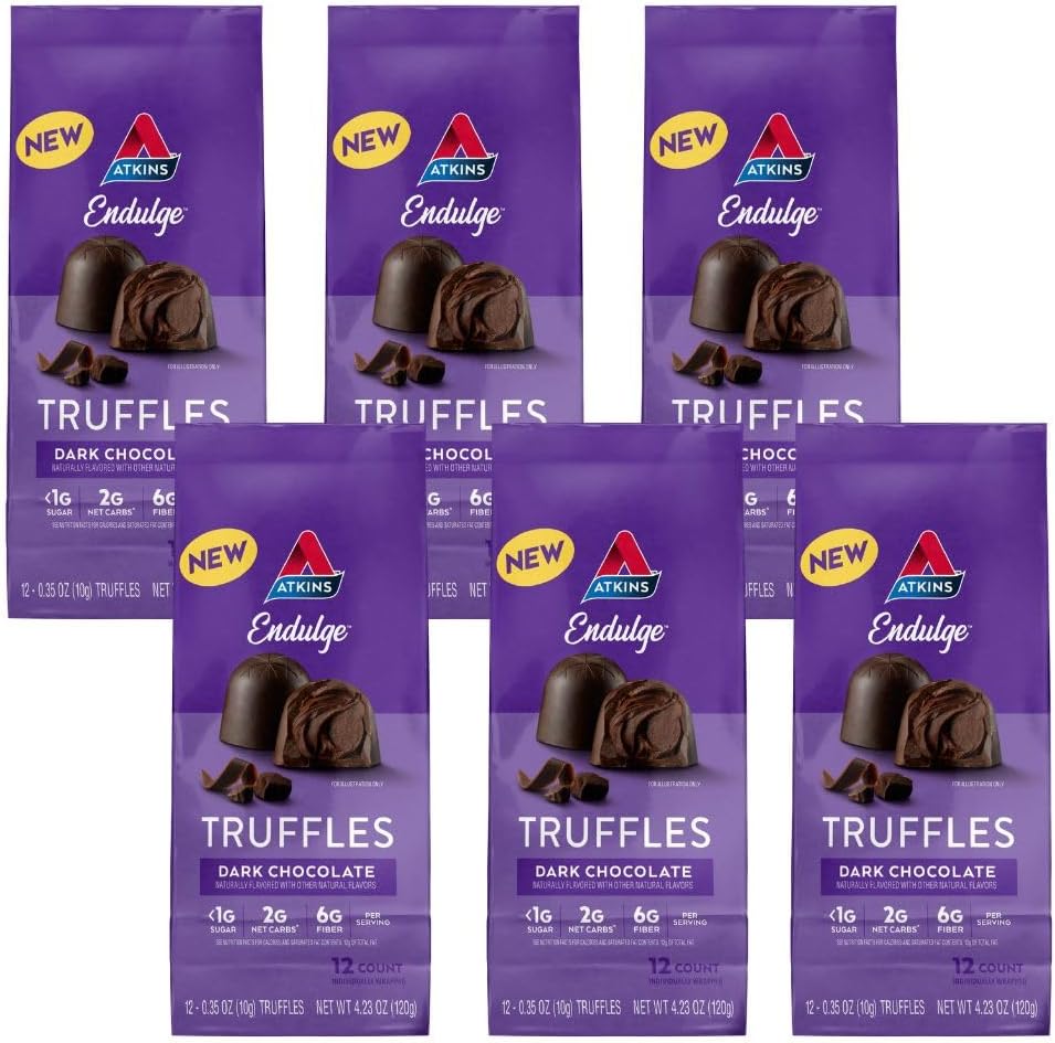 Atkins Endulge Dark Chocolate Truffles: Low Sugar, Keto Treat