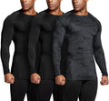 TSLA Men's UPF 50+ Compression Shirt - Cooling Baselayer for Workouts