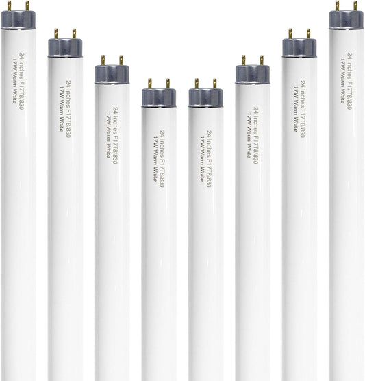 24 inch T8 Fluorescent Light Bulb - 17 Watts Warm White 1500 Lumen