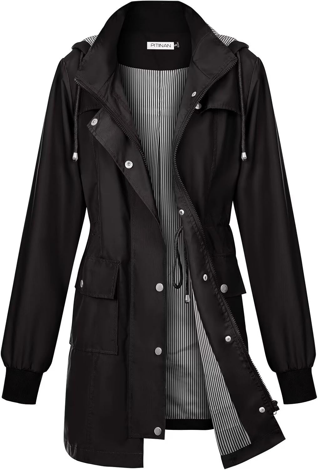 PITINAN Rain Jackets for Women - Lightweight Waterproof Windbreaker