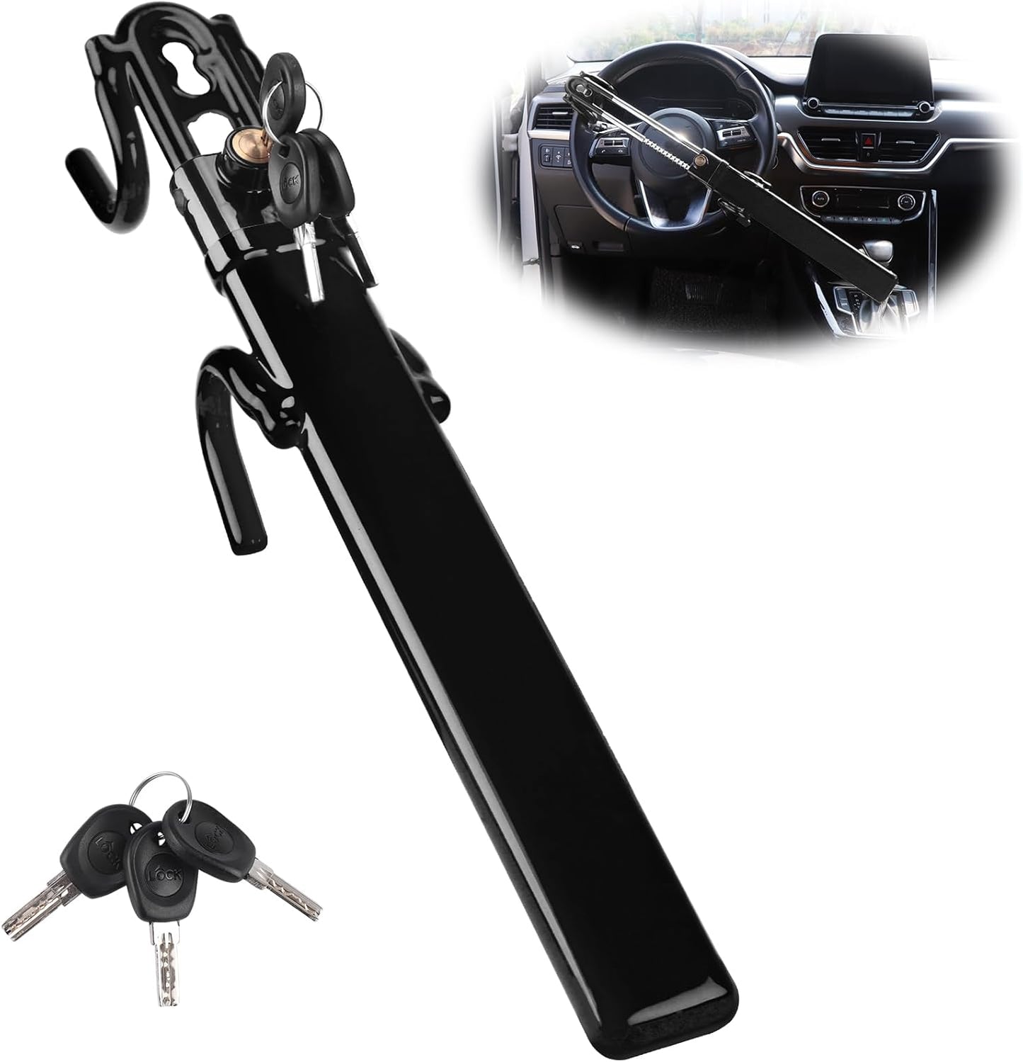 Turnart Steering Wheel Lock Anti-Theft Device for Car Security