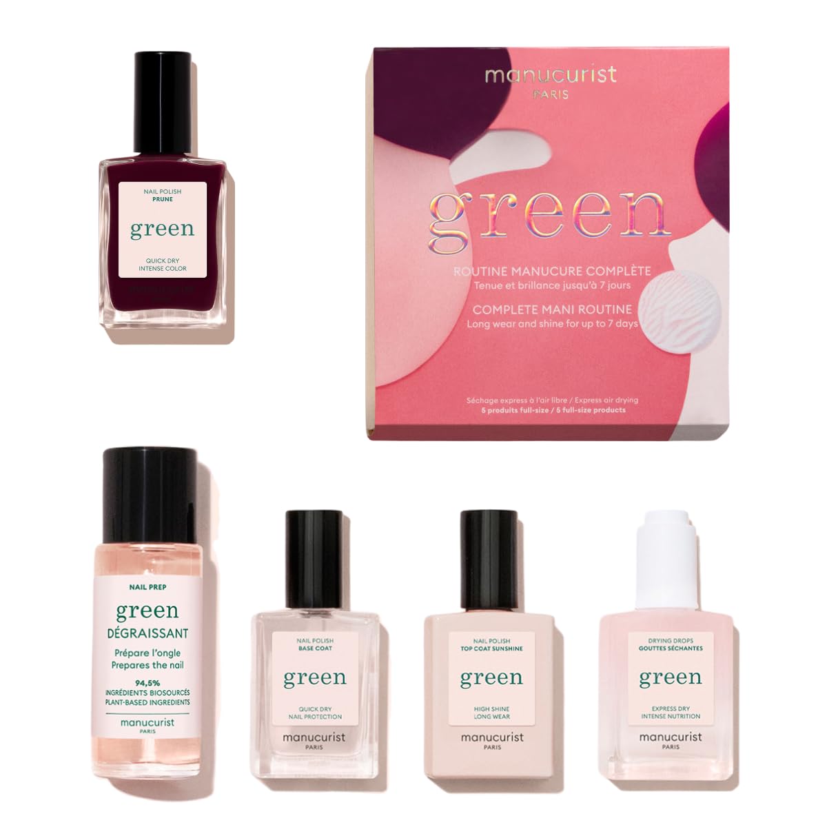 Manucurist Green System Set with Plum - Vegan Manicure Kit
