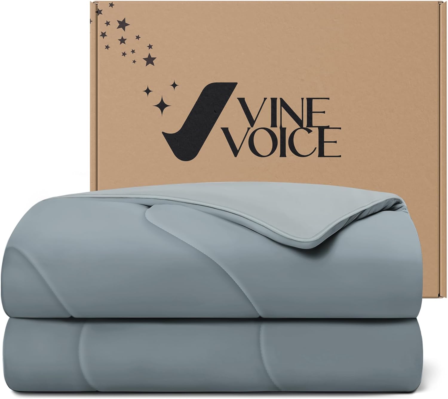 Cooling Blanket Comforter for Hot Sleepers - Twin Size Soft Bedding