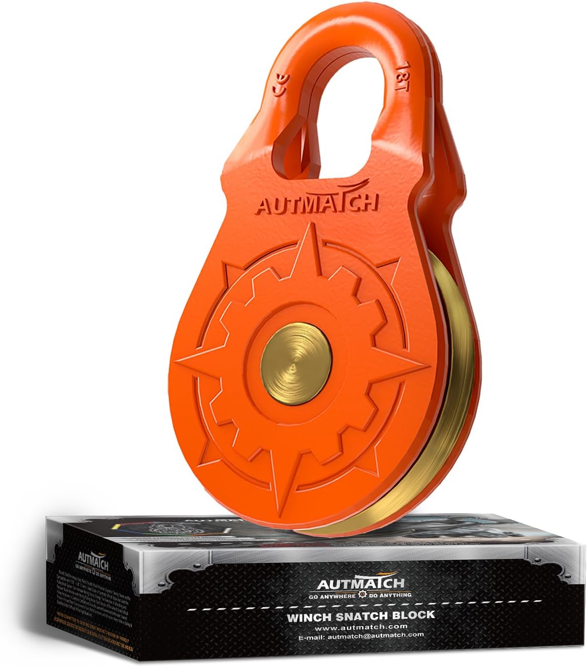 AUTMATCH Winch Snatch Block 18 Ton Heavy Duty Off Road Pulley
