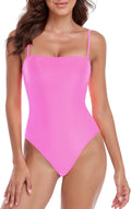 RELLECIGA Women's Bandeau One Piece Swimsuits - Retro