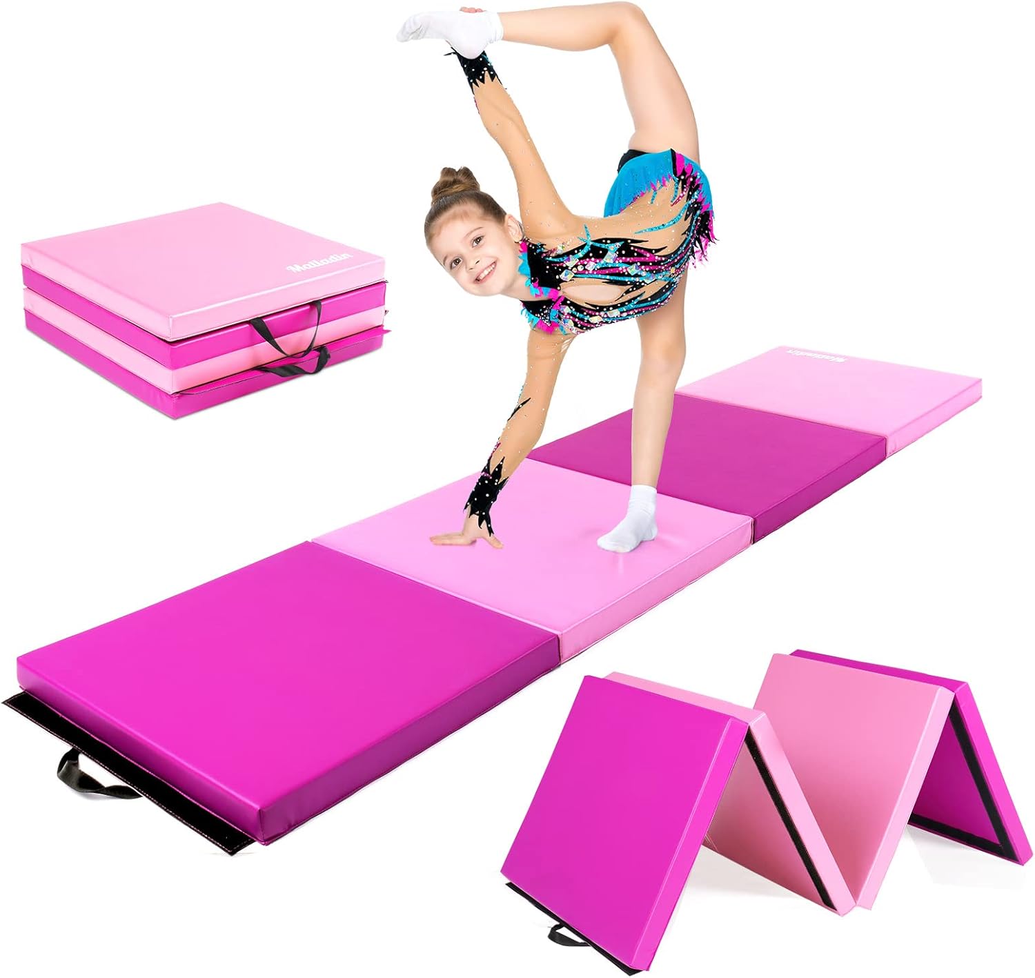 Matladin 8ft Folding Gymnastics Mat for Exercise and Yoga