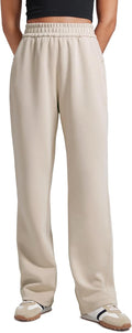 SoftAura Wide Leg Sweatpants Women 31 in High Waist - Comfortable
