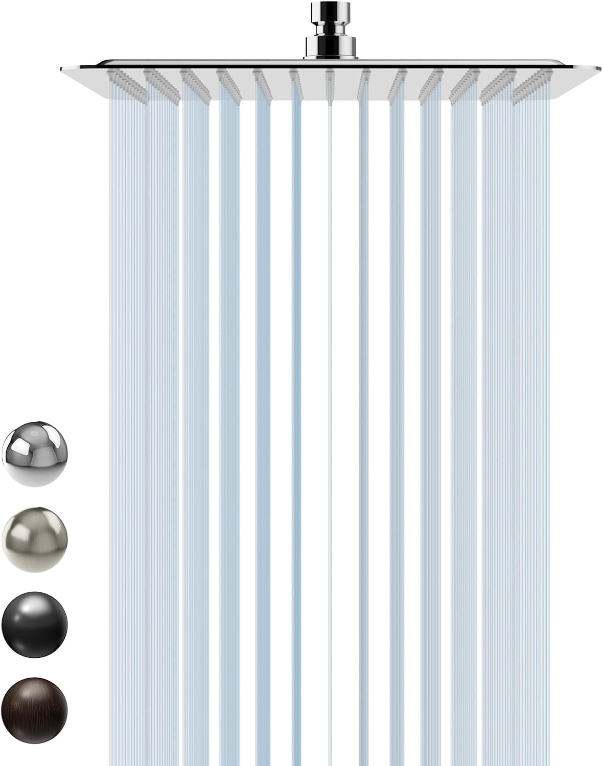 12 Inch Square Stainless Steel Shower Head for High Pressure Rainfall