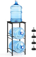 Water Bottle Holder 5 Gallon Rack with Storage Shelf - Space Saving