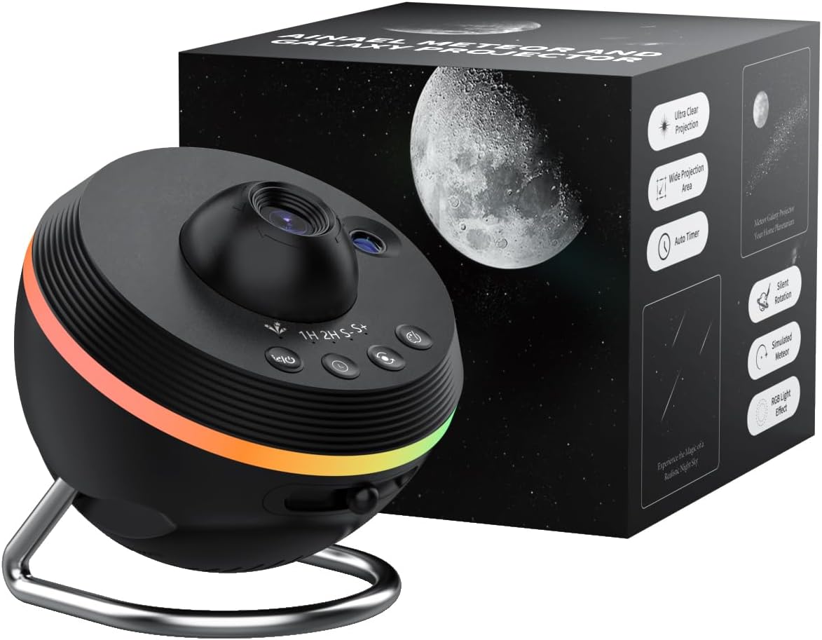 Galaxy Projector for Home Planetarium Experience with Light Strip