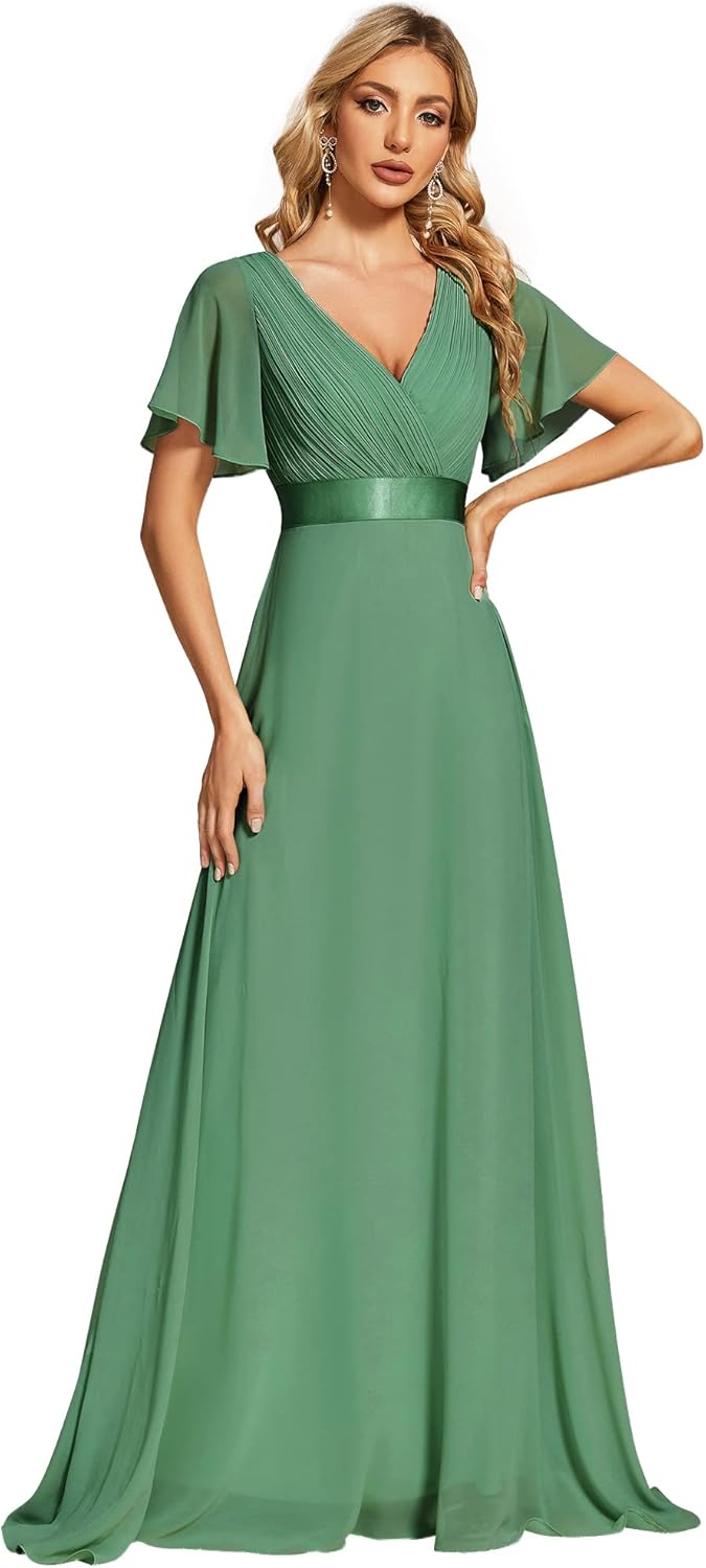 Elegant Floor Length Chiffon Bridesmaid Dress for Any Occasion