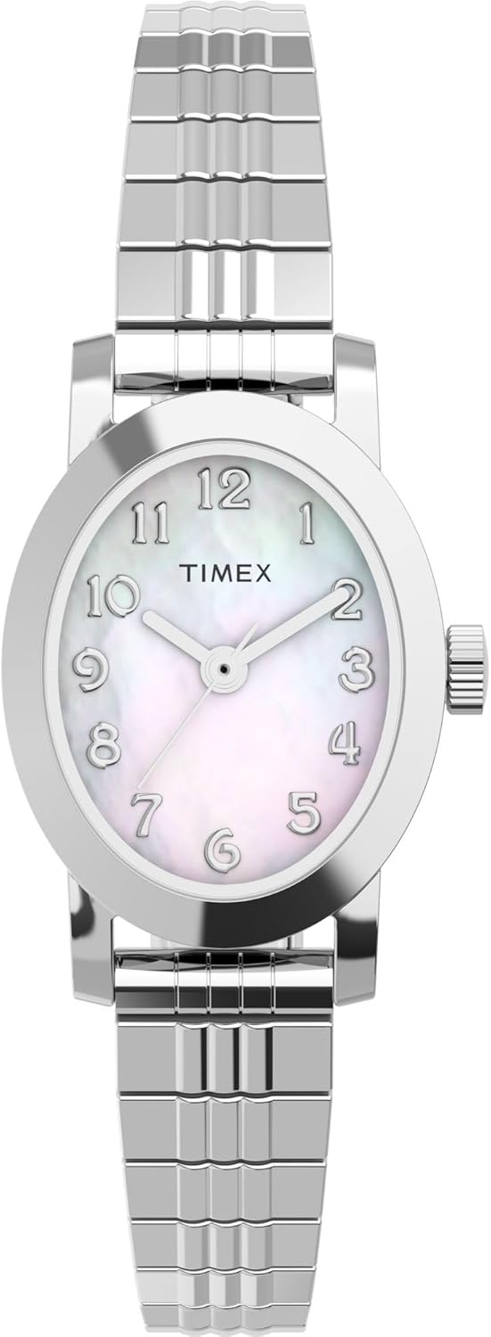 Timex Women's Cavatina Watch with Pearl Dial and Gold-Tone Case