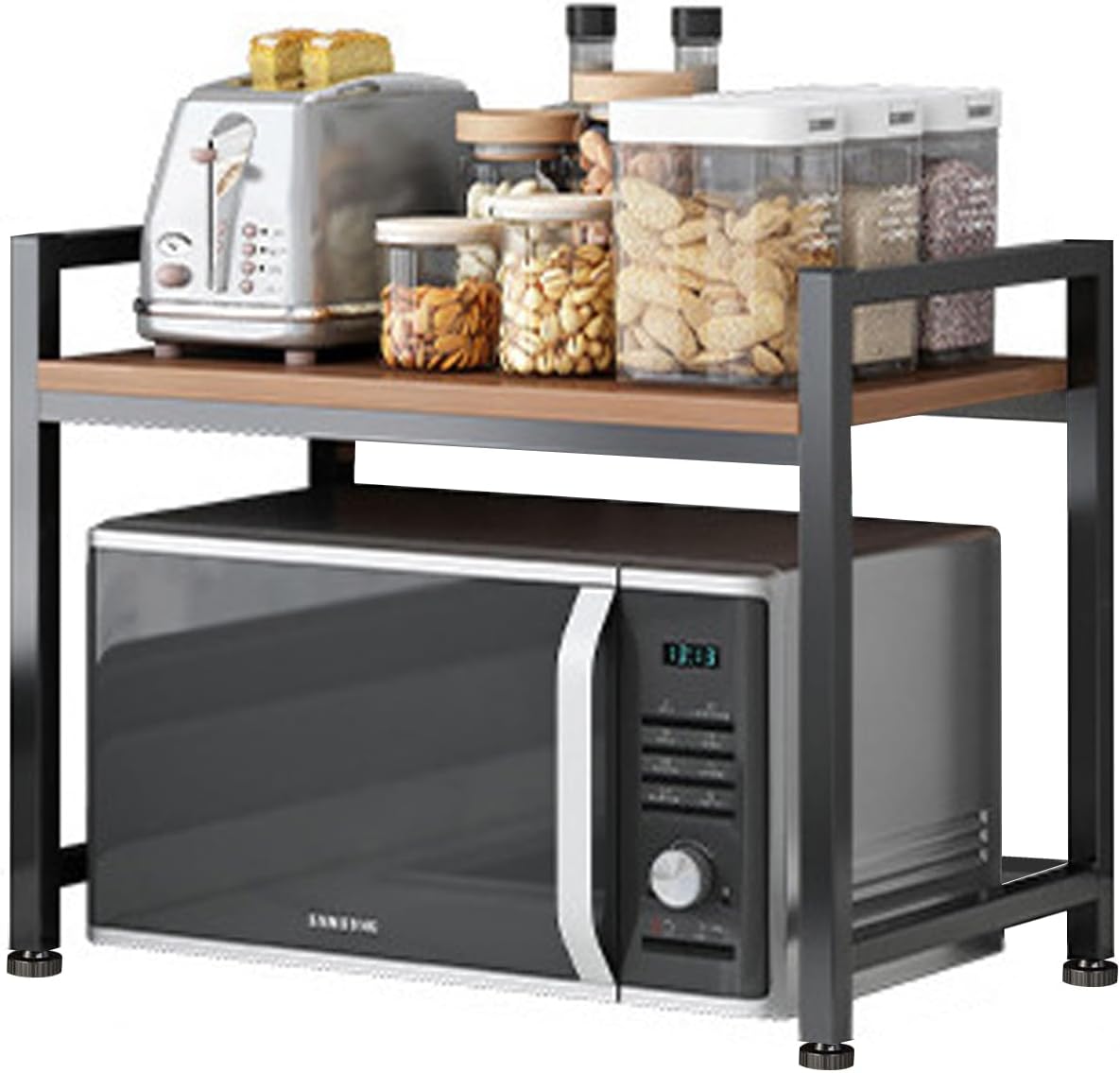 Sturdy 2 Tier Microwave Shelf - 200 lbs Capacity