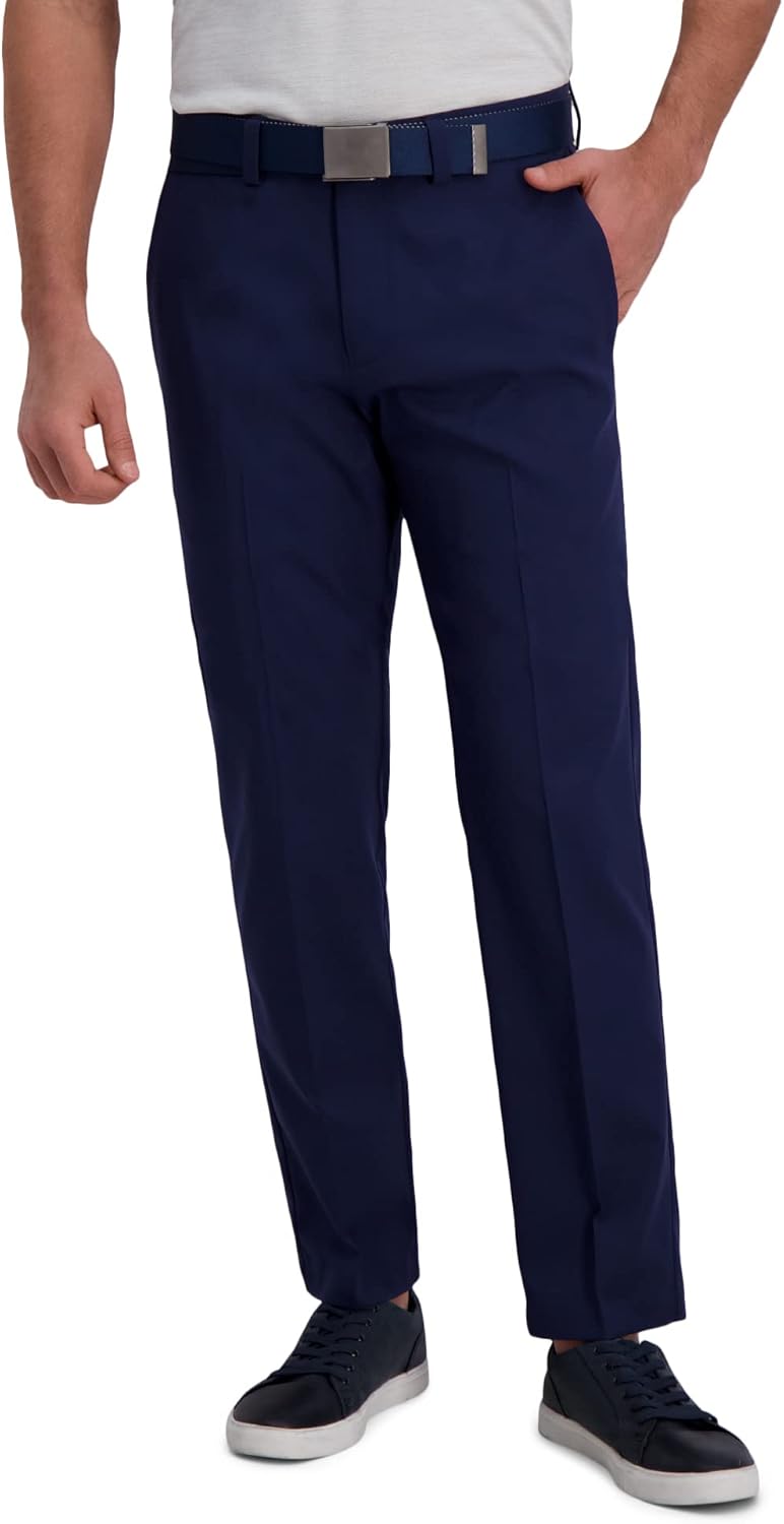 Haggar Mens Cool Right Performance Flex Straight Fit Pant