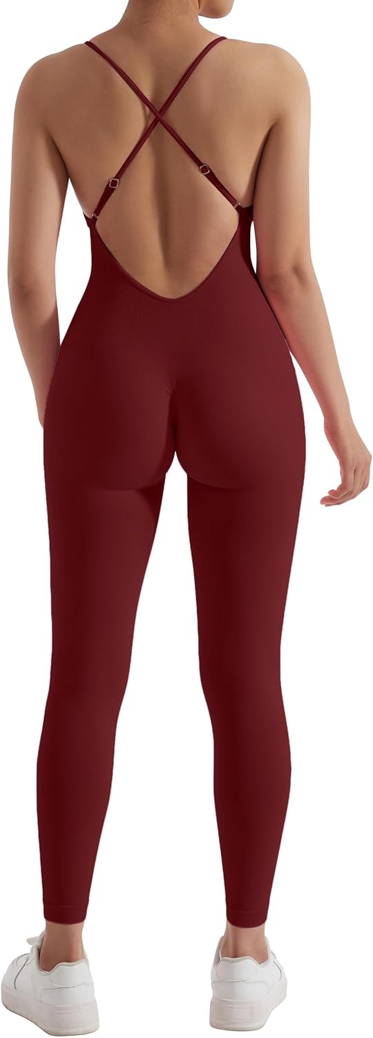 Strappy Backless One Piece Jumpsuits for Women - Tummy Control