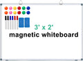 Magnetic Whiteboard 36x24 in Dry Erase Board - Large Presentation