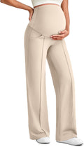 G4Free Maternity Dress Yoga Pants with Pockets - Stretchy Wide Leg Two