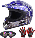 DOT Youth Dirt Bike Helmet Multi-Size for Kids Ages 5-14 - Safer Fit