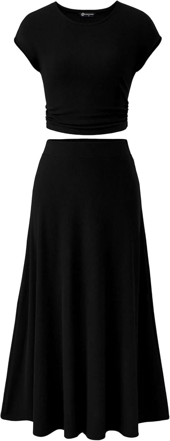 PRETTYGARDEN Two Piece Skirt Set for Women - Stylish Summer Outfit
