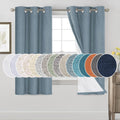 100% Black Out Curtains 64 in Long 2 Panels - Full Room Darkening