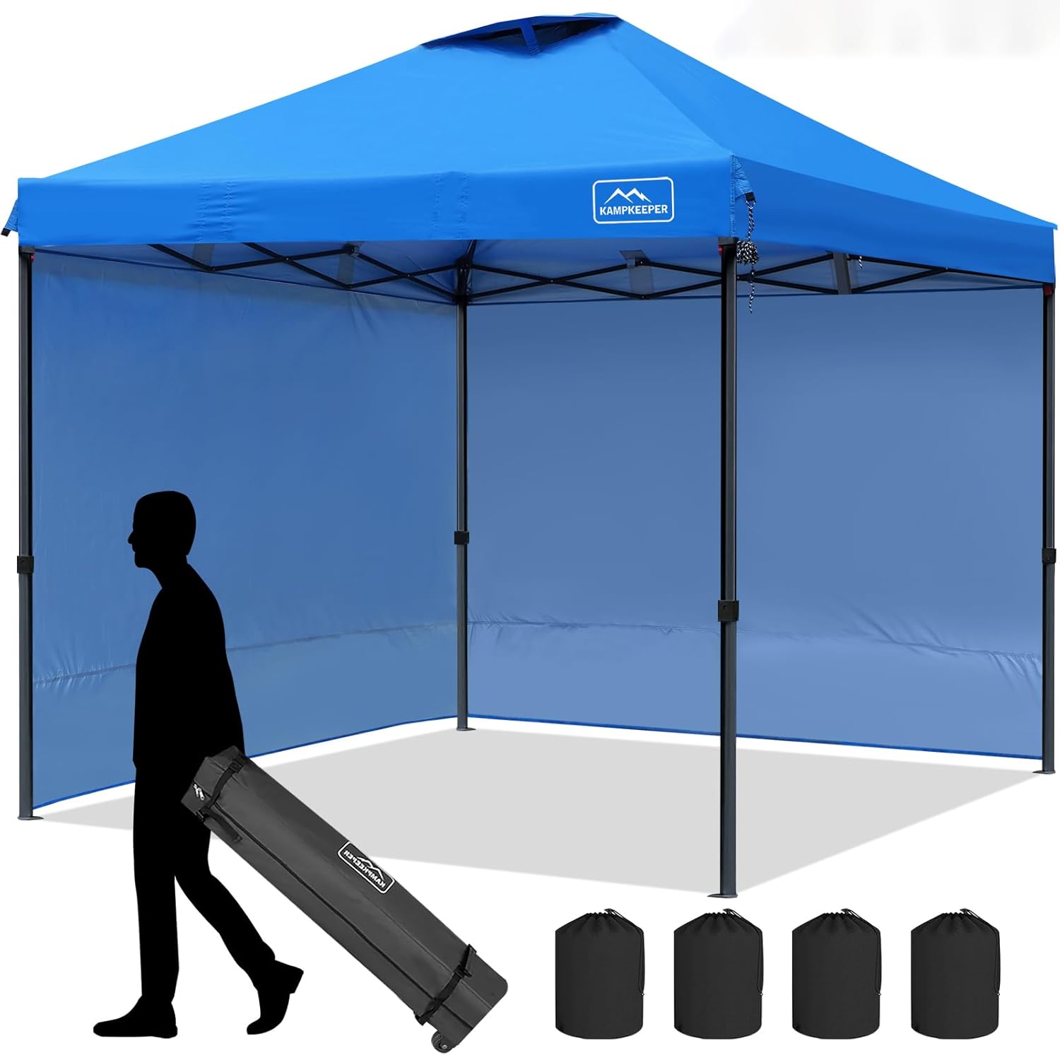 KAMPKEEPER 10x10 Pop Up Canopy Tent for Outdoor Events