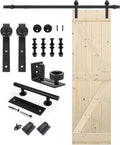 Unfinished Knotty Barn Door 24 in x 84 in - Natural Spruce