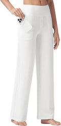 Women's Wide Leg Yoga Work Pants High Waist with Pockets - 28/30/32 in