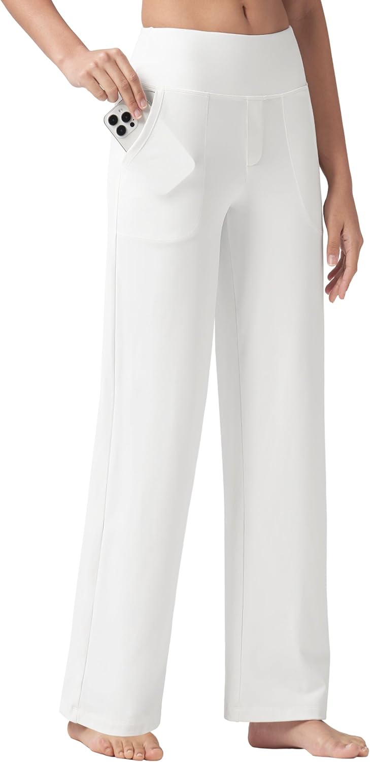Willit Women's Yoga Pants Wide Leg Dress Work Pants with Pockets
