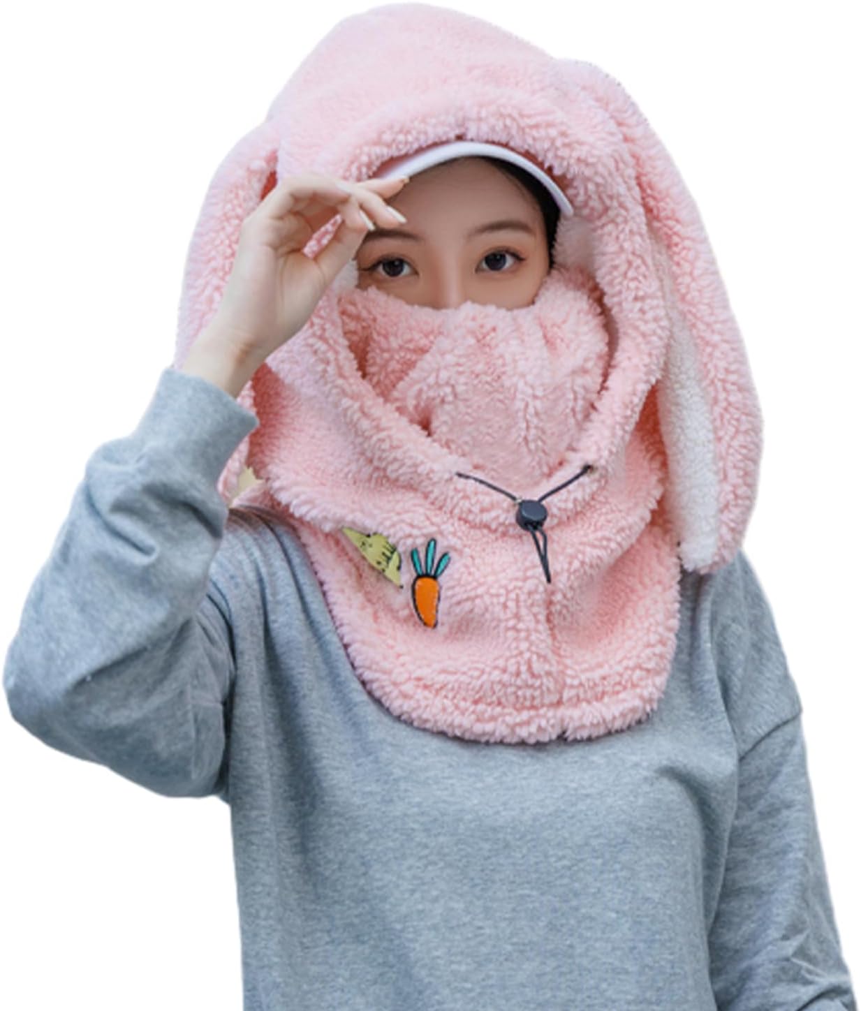 Cute Bunny Ski Mask - Sherpa-lined Warmth!