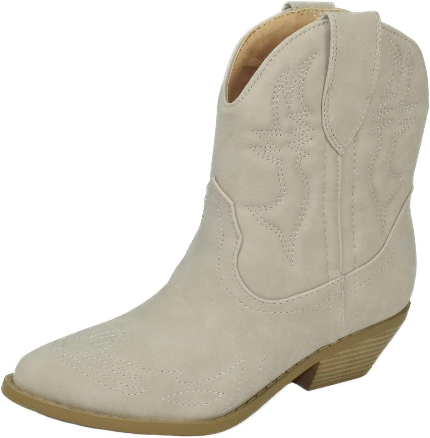 Soda Women Cowgirl Cowboy Western Stitched Ankle Boots