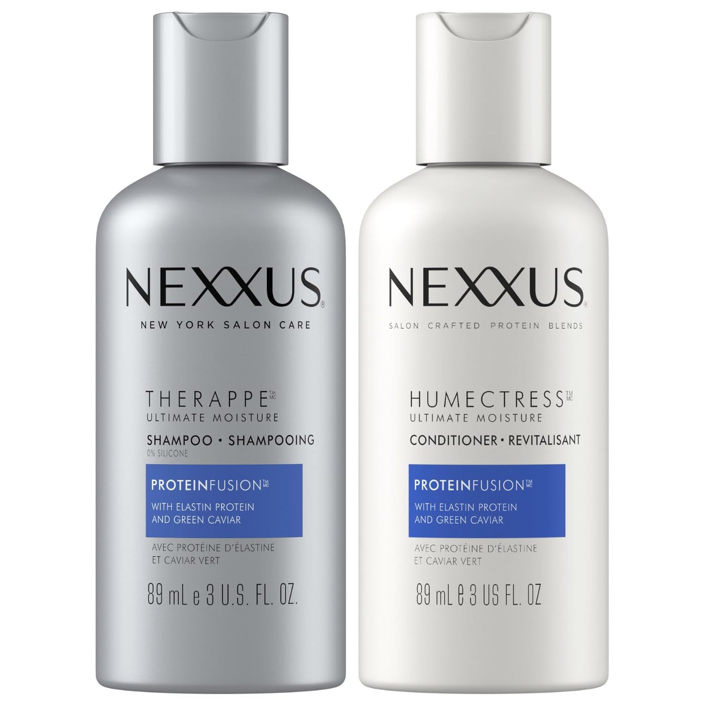 Ultimate Moisture Duo: Nexxus Travel-Size Shampoo & Conditioner