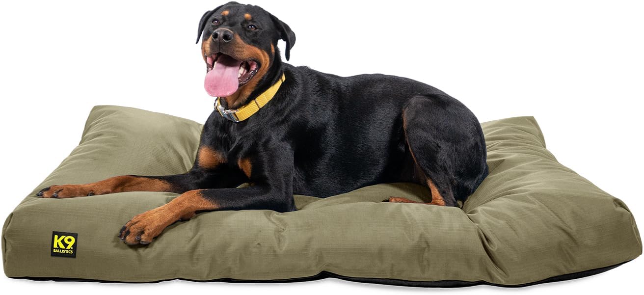 K9 Ballistics Tough Rectangle Pillow Dog Bed - Durable & Washable