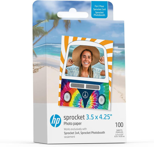 HP Sprocket Zink Photo Paper 100-Pack - Perfect Prints Every Time
