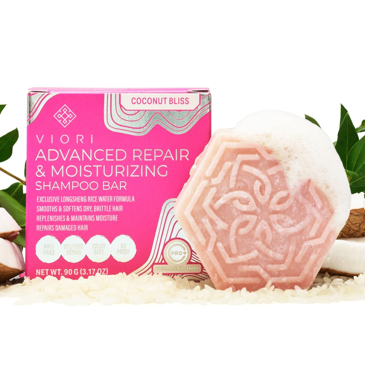 Viori Coconut Bliss Repair Shampoo Bar - Hair Growth Formula