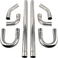 3 in DIY Mandrel Exhaust Pipe Kit 48 in Straight & Bends - Versatile